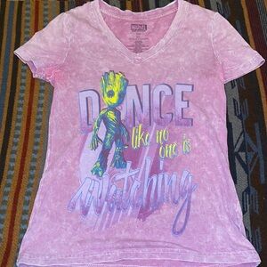 Baby Groot Guardians of the Galaxy Pink Tee Shirt-size XS